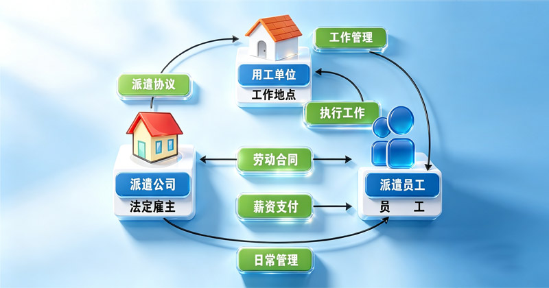 劳务派遣三方关系图